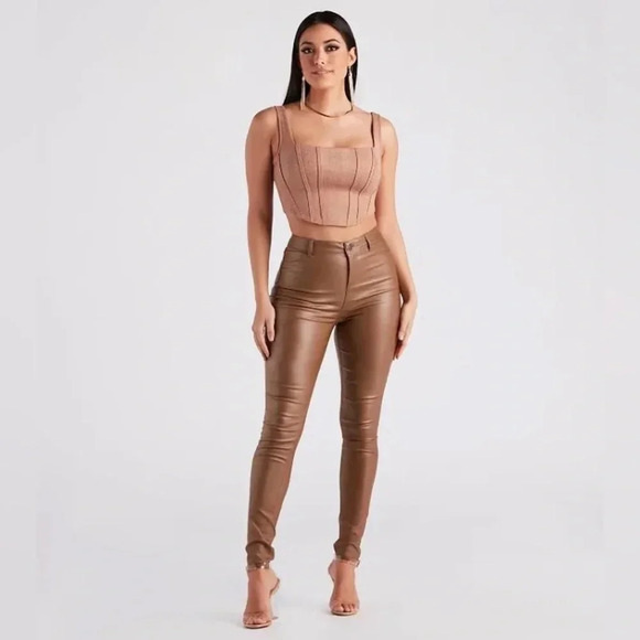 Windsor Pants Faux Pleather NWT - Picture 3 of 10